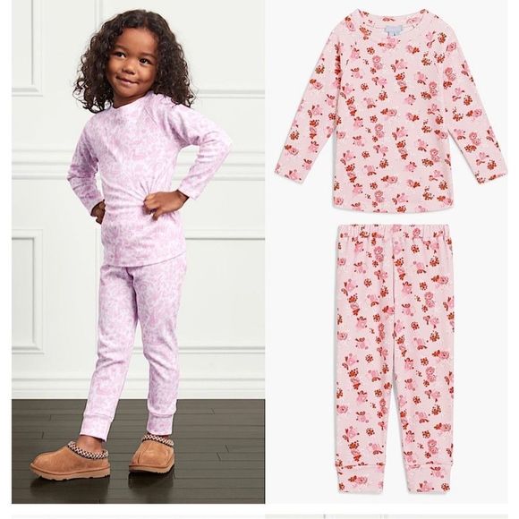 Hill House Other - Hill House Love Letters Girls Size 3-4Y Pink The Tiny PJ Pajama Set NWT